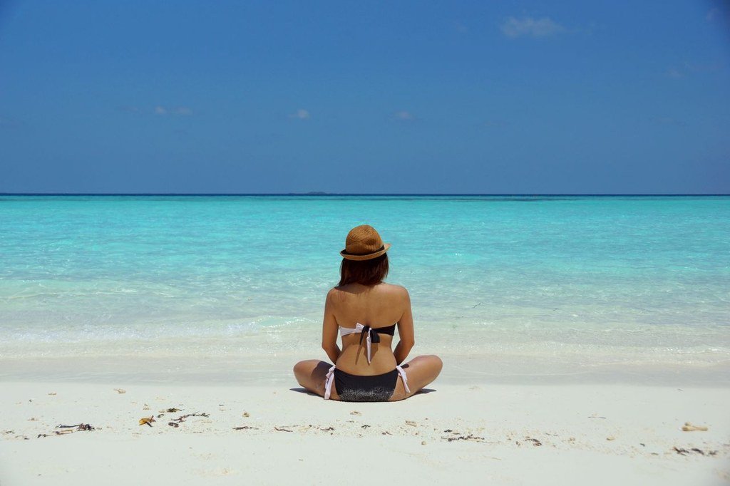 Girl Relaxing on the Beach